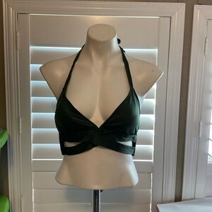 Kona Sol Forest Green Bikini Top